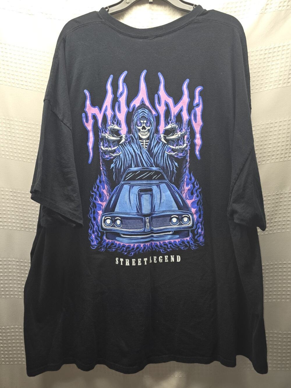 Popular Poison Street Legend Blk T-shirt Miami Skeleton Car Reaper Mens 4xl 8439
